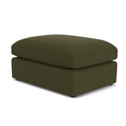 Foot Stool - Forest Green - House Linen Mix - Clarke Large - The Cotswold Company - thumbnail 1