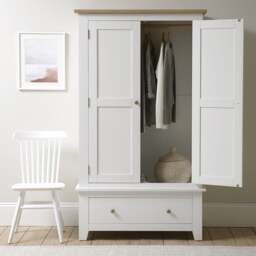 Double Wardrobe - Chester Pure White - The Cotswold Company