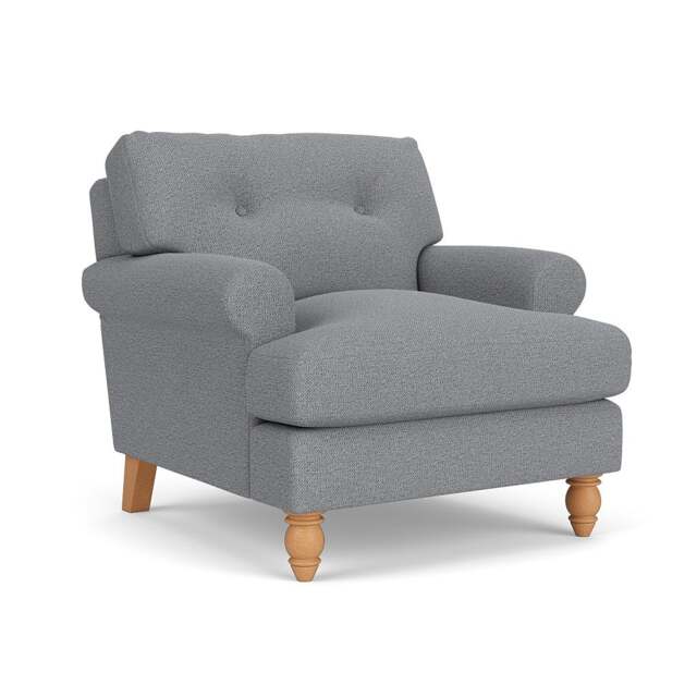 Armchair - Blue Marl - House Weave - Talbot - The Cotswold Company - image 1