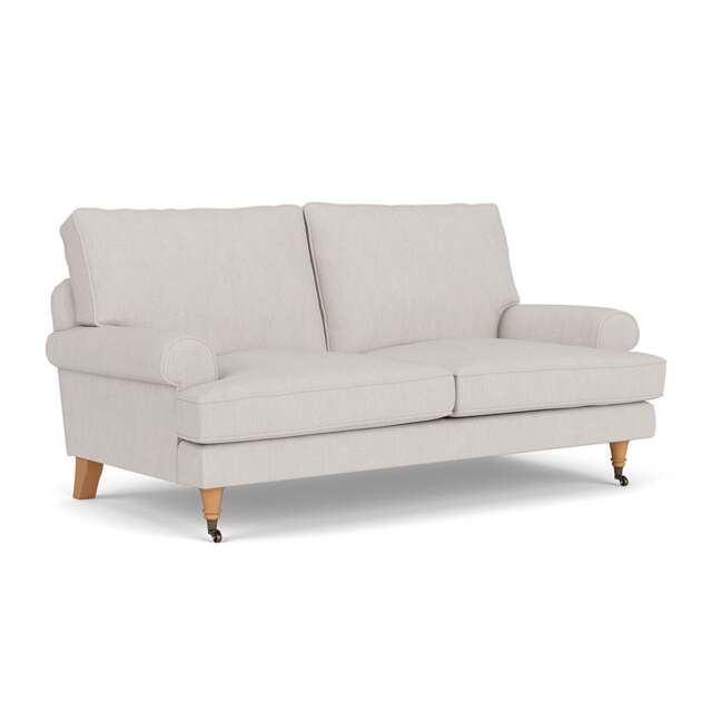 Large 2 Seater Sofa - Soft White - Luxury Italian Linen - Stewart - The Cotswold Company - image 1