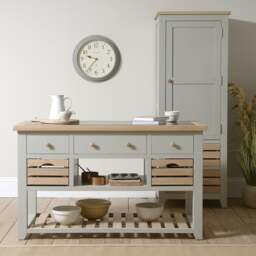 Kitchen Island - Chester Dove Grey - The Cotswold Company - thumbnail 2