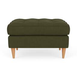 Foot Stool - Forest Green - House Linen Mix - Saxon Small - The Cotswold Company - thumbnail 2
