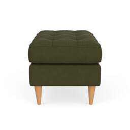 Foot Stool - Forest Green - House Linen Mix - Saxon Small - The Cotswold Company - thumbnail 3