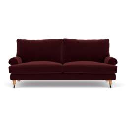 3 Seater Sofa - Dark Rosehip - Matt Velvet - Stewart - The Cotswold Company - thumbnail 2