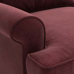 3 Seater Sofa - Dark Rosehip - Matt Velvet - Stewart - The Cotswold Company - thumbnail 4