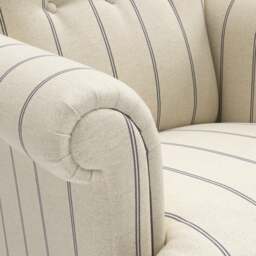 Armchair - Charcoal - Compton Stripe - Harriet - The Cotswold Company - thumbnail 5