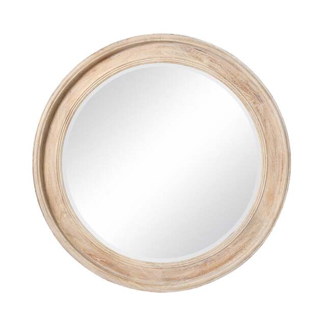 Swerford Washed Wood Round Framed Mirror - The Cotswold Company - image 1
