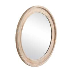 Swerford Washed Wood Round Framed Mirror - The Cotswold Company - thumbnail 3