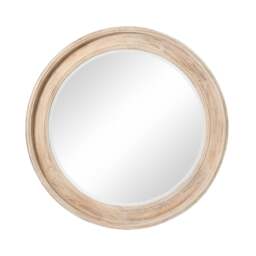 Swerford Washed Wood Round Framed Mirror - The Cotswold Company