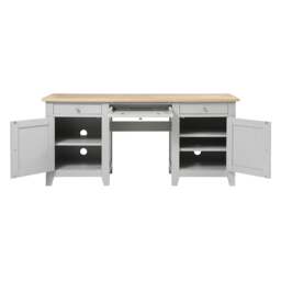 Double Pedestal Desk - Chester Dove Grey - The Cotswold Company - thumbnail 6