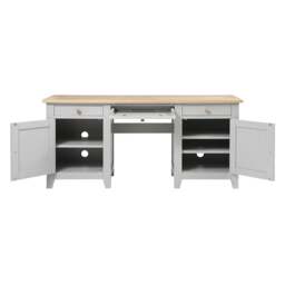 Double Pedestal Desk - Chester Dove Grey - The Cotswold Company - thumbnail 7