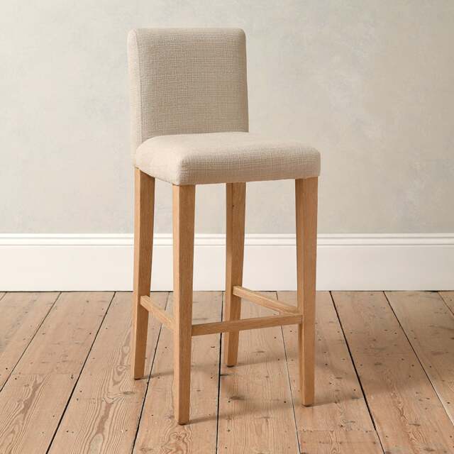 Upholstered Bar Stool Beige - Alder - The Cotswold Company - image 1