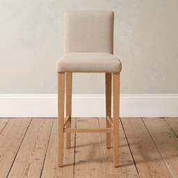 Upholstered Bar Stool Beige - Alder - The Cotswold Company - thumbnail 2