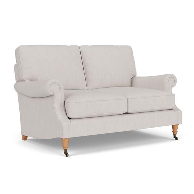 Large 2 Seater Sofa - Soft White - Luxury Italian Linen - Taylor High Back - The Cotswold Company - image 1