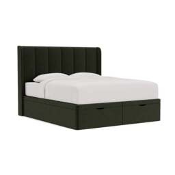 Parker Super King Ottoman Storage Bed - Moss - Eco Chenille - The Cotswold Company