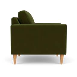 Armchair - Forest Green - Matt Velvet - Saxon - The Cotswold Company - thumbnail 3