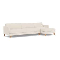 Chaise Extra Large Right Hand - Cream - House Weave - Jackson - The Cotswold Company - thumbnail 1