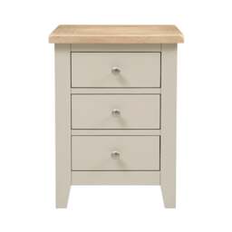 3 Drawer Bedside Table - Chester Limestone - The Cotswold Company - thumbnail 4
