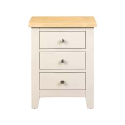 3 Drawer Bedside Table - Chester Limestone - The Cotswold Company - thumbnail 3
