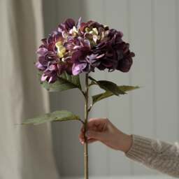 Antique Purple Giant Hydrangea - Faux Flower Stem - The Cotswold Company - thumbnail 2