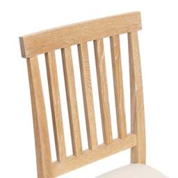 Inglesham Whitewash Oak Upholstered Dining Chair - Set of 4 - The Cotswold Company - thumbnail 6