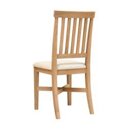 Inglesham Whitewash Oak Upholstered Dining Chair - Set of 4 - The Cotswold Company - thumbnail 3