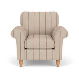 Armchair - Raspberry - Compton Stripe - Hurley - The Cotswold Company - thumbnail 2