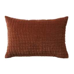 Cotton Velvet Driftline Weave Cushion Brick - Home Accessories - The Cotswold Company - thumbnail 2