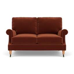 Large 2 Seater Sofa - Brick - Matt Velvet - Taylor High Back - The Cotswold Company - thumbnail 2