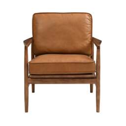 Armchair - Tan - Premium Leather - Express Delivery Sofas - Oliver  - The Cotswold Company - thumbnail 3