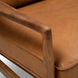 Armchair - Tan - Premium Leather - Express Delivery Sofas - Oliver  - The Cotswold Company - thumbnail 5