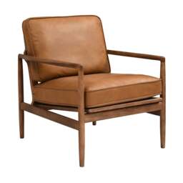 Armchair - Tan - Premium Leather - Express Delivery Sofas - Oliver  - The Cotswold Company - thumbnail 2