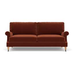 4 Seater Sofa - Brick - Matt Velvet - Taylor High Back - The Cotswold Company - thumbnail 2