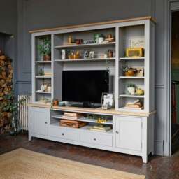 TV and Media Storage Unit - Chester Dove Grey - The Cotswold Company - thumbnail 3