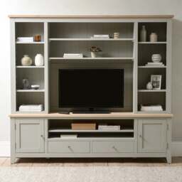 TV and Media Storage Unit - Chester Dove Grey - The Cotswold Company