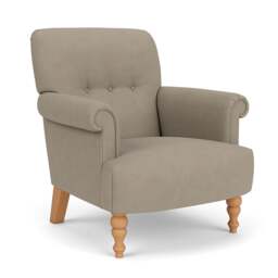 Armchair - Dove grey - House Linen Mix - Harriet - The Cotswold Company
