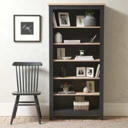 Large Bookcase - Chester Charcoal - The Cotswold Company