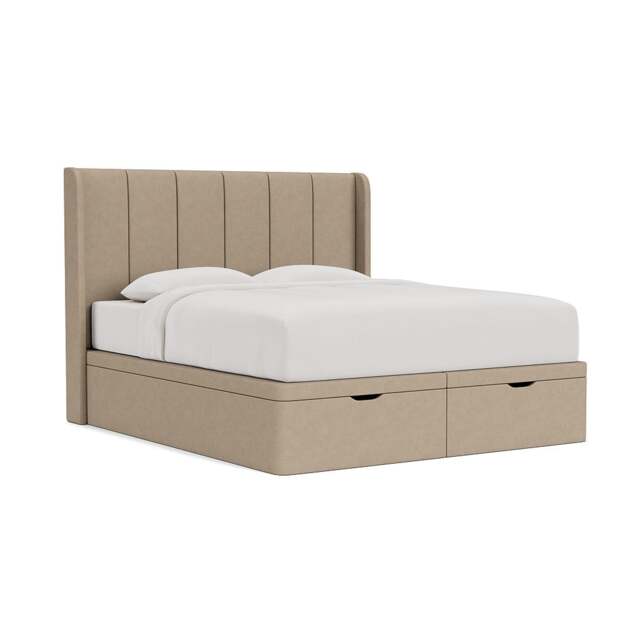 Parker Super King Ottoman Storage Bed - Natural - House Linen Mix - The Cotswold Company - image 1