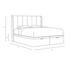 Parker Super King Ottoman Storage Bed - Natural - House Linen Mix - The Cotswold Company - thumbnail 6