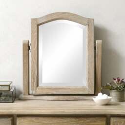Dressing Table Mirror - Camille Limewash Oak - The Cotswold Company