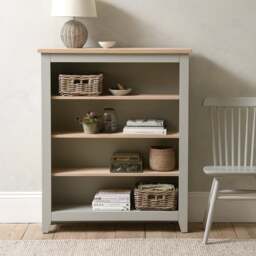 Medium Bookcase - Chester Dove Grey - The Cotswold Company
