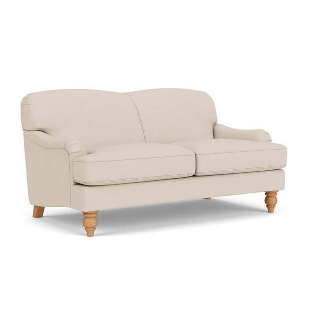Large 2 Seater Sofa - Lily White - House Linen Mix - Ashbee - The Cotswold Company - image 1