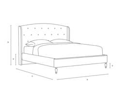 Gilmore Super King Classic Bedstead - Dove Grey - House Linen Mix - The Cotswold Company - thumbnail 5