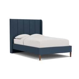 Double Classic Bedstead - Indigo - House Linen Mix - Parker - The Cotswold Company