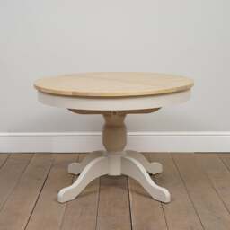 4-6 Seater Round Extending Dining Table - Chester Limestone - The Cotswold Company - thumbnail 4