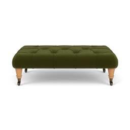 Foot Stool - Forest Green - Matt Velvet - Amelia Small - The Cotswold Company - thumbnail 2