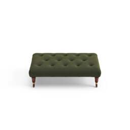 Foot Stool - Forest Green - Matt Velvet - Amelia Small - The Cotswold Company - thumbnail 5