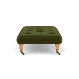 Foot Stool - Forest Green - Matt Velvet - Amelia Small - The Cotswold Company - thumbnail 3