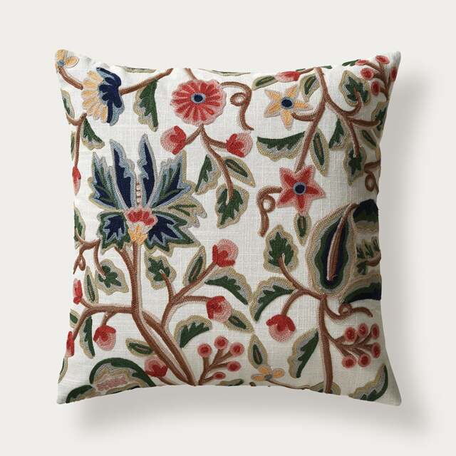 Crewel Trail Natural Cushion - Home Accessories - The Cotswold Company - image 1