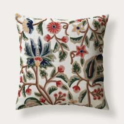 Crewel Trail Natural Cushion - Home Accessories - The Cotswold Company - thumbnail 1